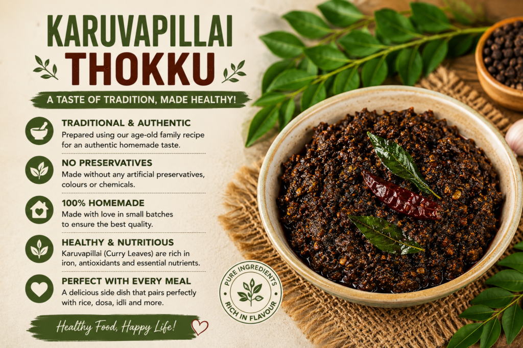 Thokku Varieties karuvapillai thokku